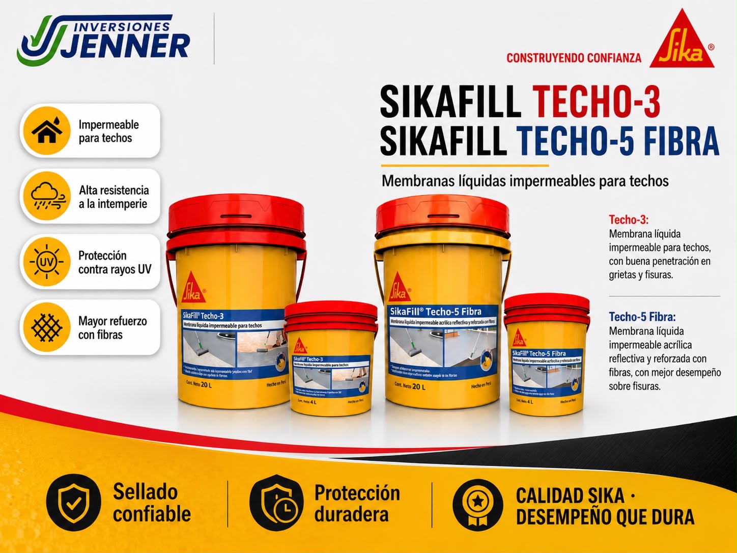 Impermeabilizante para techos Sikafill® Techo