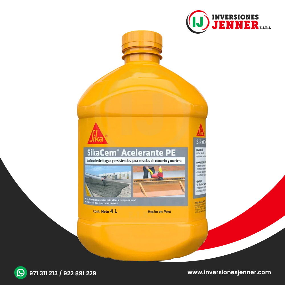Acelerante de fragua para concreto SikaCem Acelerante PE 4L